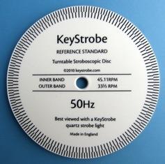 KeyStrobe Reference Standard Turntable Stroboscopic Disc